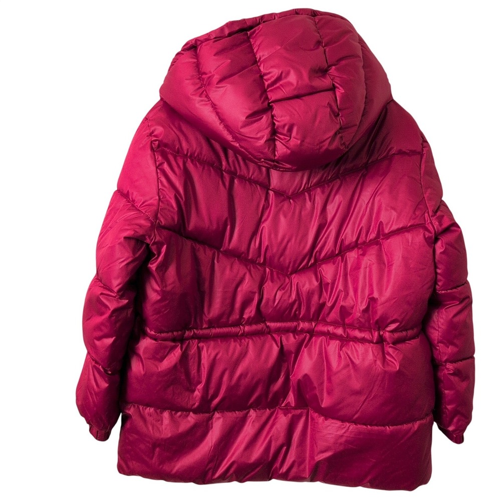 Gap ColdControl Max Puffer Jacket Berry Red Hoode… - image 6
